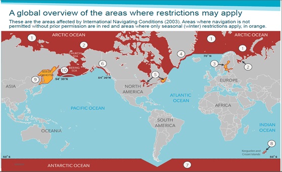A global overview of the areas where restrictions may apply